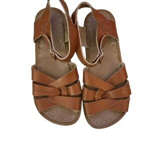 Salt Water Brown Leather Sandals 13c
